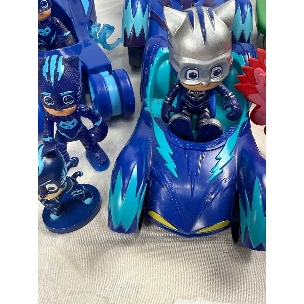 PJ Masks Toy Lot #2 Catboy Owlette Gekko Vehicles and Action Figures Set